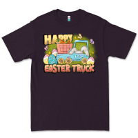 Plum Happy Easter truck Premium Tee - LillyAllenDesigns