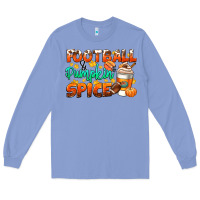 Colony Blue football pumpkin spice Long Sleeve Tee - CowGirlArtShop