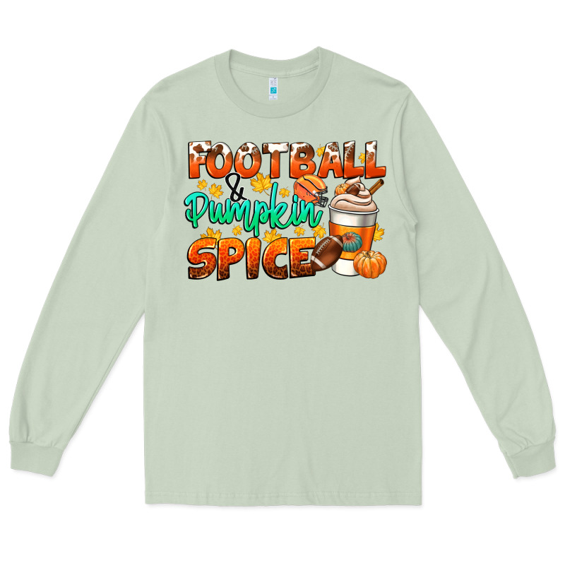 Football Pumpkin Spice Long Sleeve Tee by CowGirlArtShop | Teevron