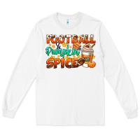 White football pumpkin spice Long Sleeve Tee - CowGirlArtShop
