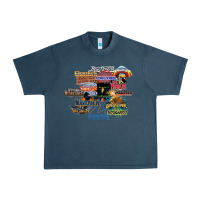 Midnight Navy cedar point roller coaster  designer Urban Heavy Tee - lanVoArt