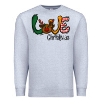 Heather Grey love Christmas Premium Sweatshirt - CowhideDigitalArt