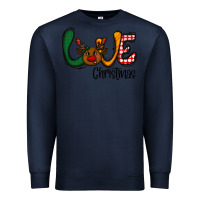 Navy love Christmas Premium Sweatshirt - CowhideDigitalArt