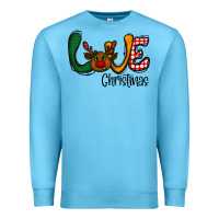 Ocean Blue love Christmas Premium Sweatshirt - CowhideDigitalArt