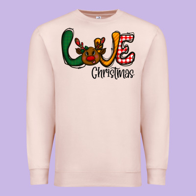 Love Christmas Premium Sweatshirt Designed By Cowhidedigitalart