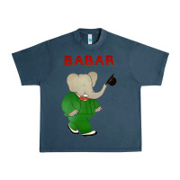 Midnight Navy babar the elephant Urban Heavy Tee - lanVoArt