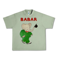 Oil Green babar the elephant Urban Heavy Tee - lanVoArt