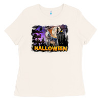 Bone Halloween Wolf Ladies Tee - LillyAllenDesigns