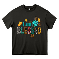 Asphalt I Am Blessed Cross Heavy Core Tee - BundleAndBundleShop