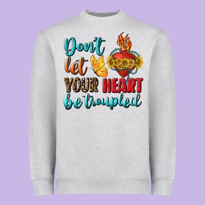 Don't Let Your Heart Be Troupled Heavyweight Sweatshirt Designed By Bundleandbundleshop
