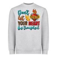 Heather Grey Don't Let Your Heart Be Troupled Heavyweight Sweatshirt - BundleAndBundleShop