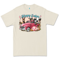 Bone Happy Easter truck with Easter farm animals Premium Tee - LillyAllenDesigns