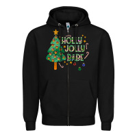 Black Jolly Jolly Babe Zipper Hoodie - CowhideDigitalArt