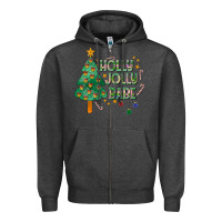 Charcoal Heather Jolly Jolly Babe Zipper Hoodie - CowhideDigitalArt