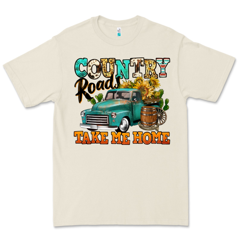 Country Roads Take Me Home Vintage Truck Premium Tee by Jasminsmagicworld | Teevron