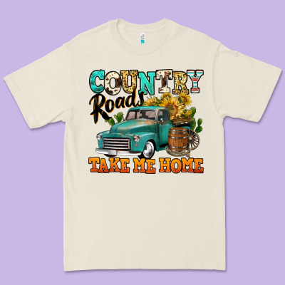 Country Roads Take Me Home Vintage Truck Premium Tee Designed By Jasminsmagicworld