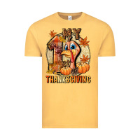 Vintage Mustard My 1st Thanksgiving Vintage Tee - NancyCooperArtShop