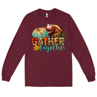 Burgundy gather together Long Sleeve Tee - CowGirlArtShop