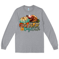 Heather Grey gather together Long Sleeve Tee - CowGirlArtShop