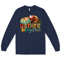 Navy gather together Long Sleeve Tee - CowGirlArtShop