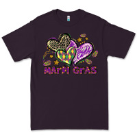 Plum Mardi Gras heart Premium Tee - LillyAllenDesigns