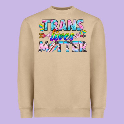 Western Lgbtq+ Trans Lives Matter Heavyweight Sweatshirt Designed By Bundleandbundleshop