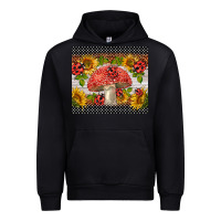 Black ladybug mushrooms Urban Hoodie - BarkalooDesign