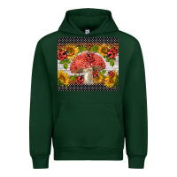 Forest Green ladybug mushrooms Urban Hoodie - BarkalooDesign