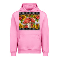 Fuchsia Pink ladybug mushrooms Urban Hoodie - BarkalooDesign