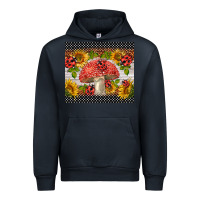 Navy ladybug mushrooms Urban Hoodie - BarkalooDesign