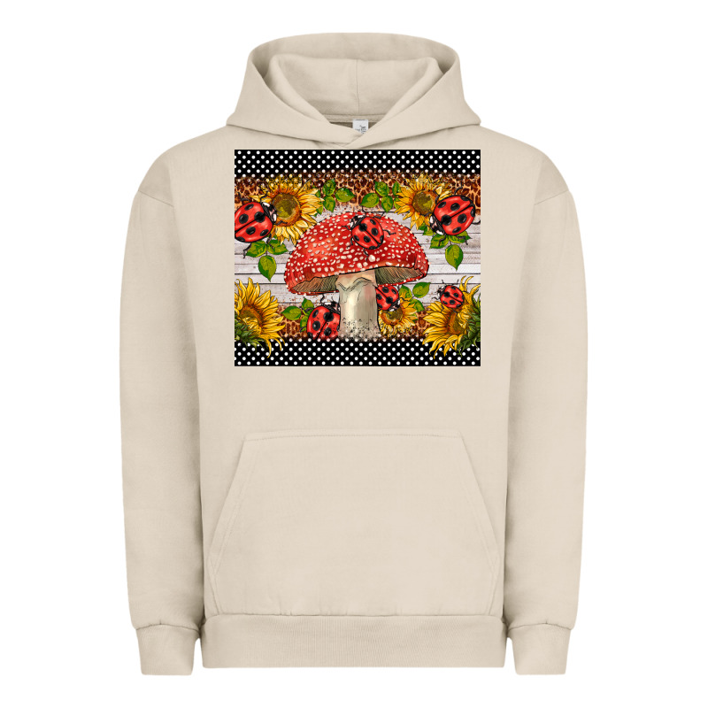 Ladybug Mushrooms Urban Hoodie by BarkalooDesign | Teevron