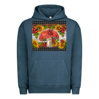 Pigment Midnight Navy ladybug mushrooms Urban Hoodie - BarkalooDesign