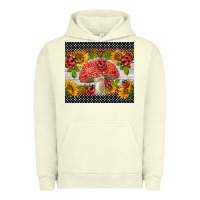 Pigment Pistachio ladybug mushrooms Urban Hoodie - BarkalooDesign