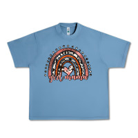 Pebble Blue girl mama western leopard rainbow Urban Heavy Tee - JahusDesignShop