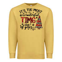 Antique Gold IT THE MOST WONDERFUL TIME the of year Premium Sweatshirt - CowhideDigitalArt