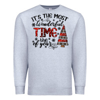 Heather Grey IT THE MOST WONDERFUL TIME the of year Premium Sweatshirt - CowhideDigitalArt