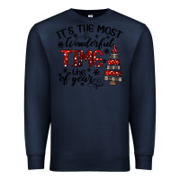 Navy IT THE MOST WONDERFUL TIME the of year Premium Sweatshirt - CowhideDigitalArt