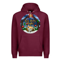Burgundy oh holy night Premium Hoodie - BundleAndBundleShop