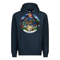 Navy oh holy night Premium Hoodie - BundleAndBundleShop