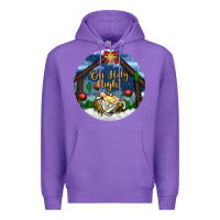 Purple oh holy night Premium Hoodie - BundleAndBundleShop