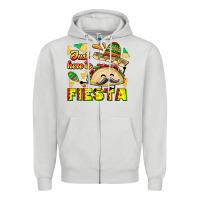 Dove Grey Just Here To Fiesta Zipper Hoodie - CowhideDigitalArt