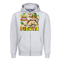 Heather Grey Just Here To Fiesta Zipper Hoodie - CowhideDigitalArt