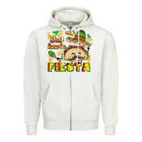 Oatmeal Heather Just Here To Fiesta Zipper Hoodie - CowhideDigitalArt