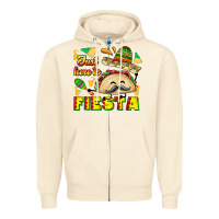 Sandshell Just Here To Fiesta Zipper Hoodie - CowhideDigitalArt