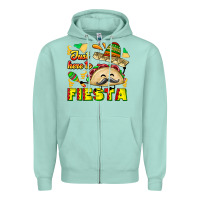 Seafoam Just Here To Fiesta Zipper Hoodie - CowhideDigitalArt