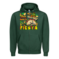 Sports Green Just Here To Fiesta Zipper Hoodie - CowhideDigitalArt