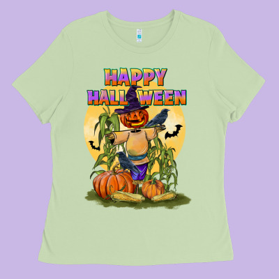 Happy Halloween Ladies Tee Designed By Lillyallendesigns