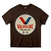 Chocolate Brown valvoline racing sign Heavy Core Tee - lanVoArt