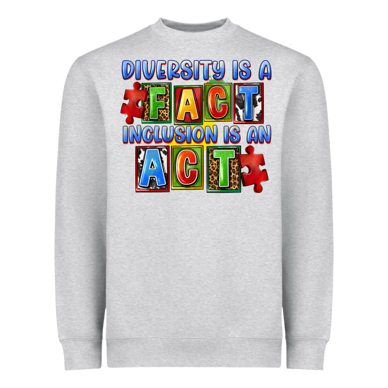 Diversity Is A Fact Indesion Is An Act Heavyweight Sweatshirt by FaDigitalArtStudio | Teevron