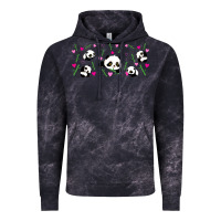 Cloud Black cute panda Vintage Hoodie - TumblerDesignByShophia